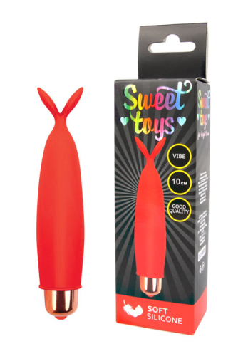 Вібропуля для клітора силіконова з відростками SWEET TOYS - 1