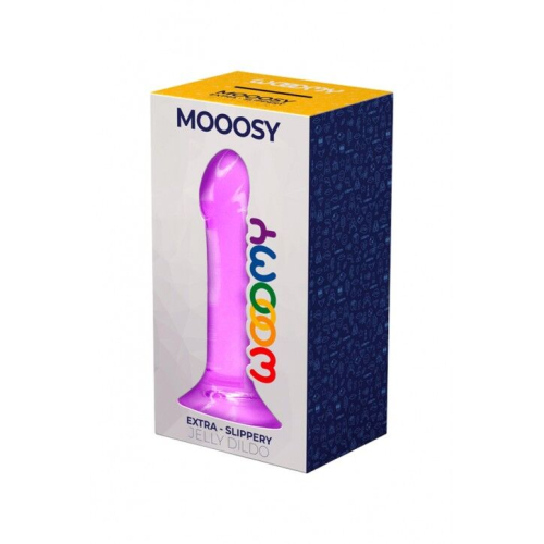 Фаллоимитатор гелевый на присоске фиолетового цвета Wooomy Mooosy - 2