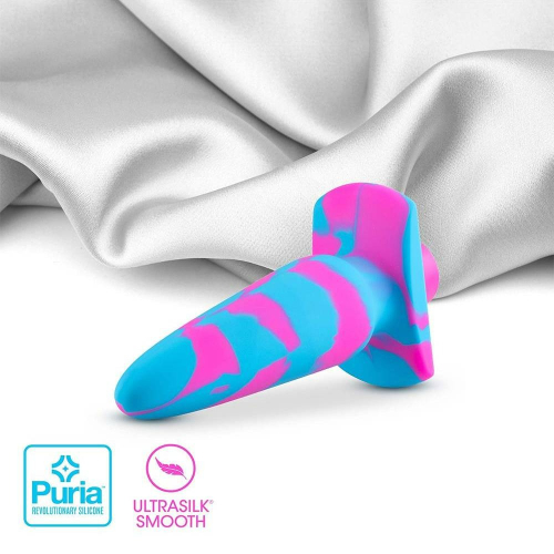 Анальний віброплаг рожево-блакитний Avant Vibrotize Fuchsia - 3