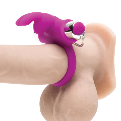 Эрекционное виброкольцо розового цвета с пультом ДУ Fifty shades of grey Happy rabbit remote control cock ring - 3