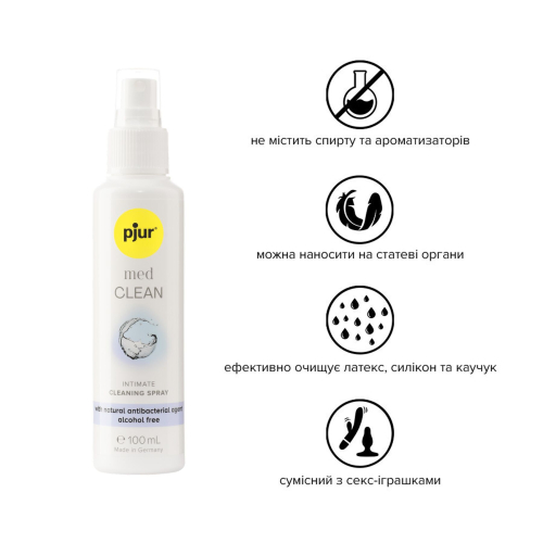 Очищуючий спрей для секс іграшок pjur med CLEAN 100 мл - 2
