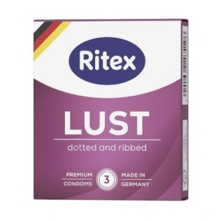 Презервативи з ребристим та точковим рельєфом Ritex Lust 3 штуки