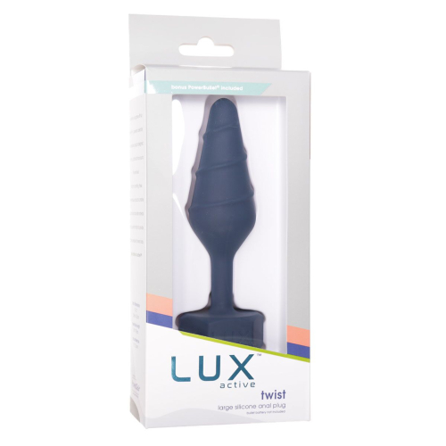 Анальная пробка синяя Lux Active Twist Plug размер Large - 7