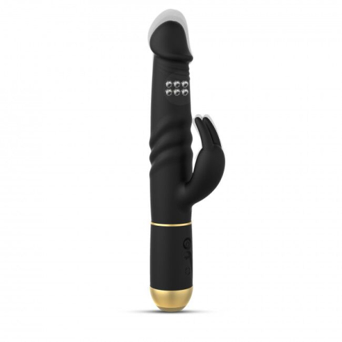 Вібратор кролик з зворотно поступальними рухами головки чорний Dorcel Furious Rabbit 2.0 - 1
