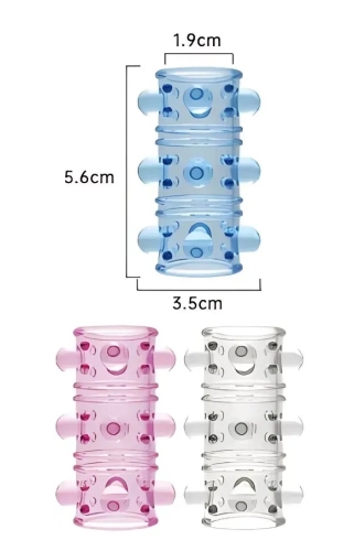 Стимулююча насадка випадкового кольору Meleon Beaded Rings (Assorted Colors) - 9