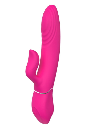 Вибратор кролик с отростком для клитора розовый Dreamtoys Essentials Duo Thruster - 1