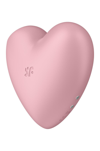 Вакуумный стимулятор для клитора розового цвета Satisfyer Cutie Heart - 5