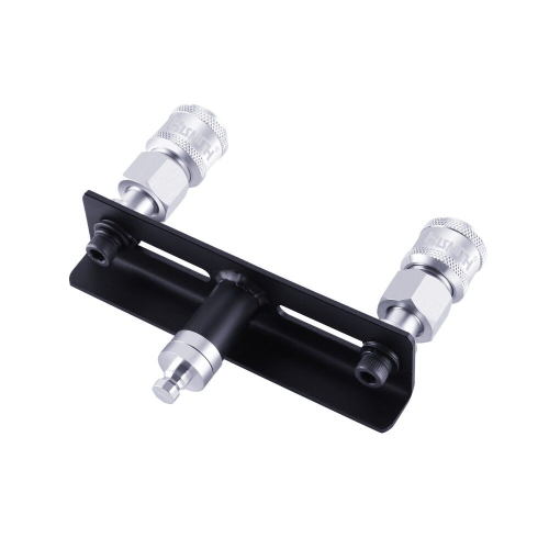 Подвійний адаптер із головкою для секс машин чорного кольору Hismith Adapter with Double Head - 1