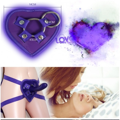 Страпон на ремнях Lovetoy фиолетовый - 2