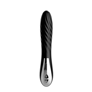 Вагінальний водонепроникний вібратор з турбо режимом чорний Dream toys MIDNIGHT MAGIC SPIRAL TWIST
