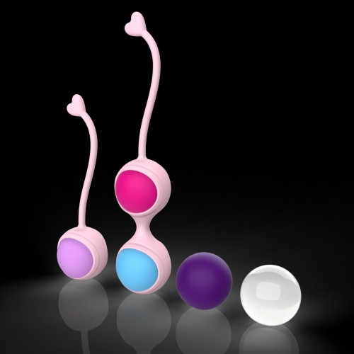 Набір рожевий вагінальних кульок з різнокольоровим Every Night Toys Lorinda - 2