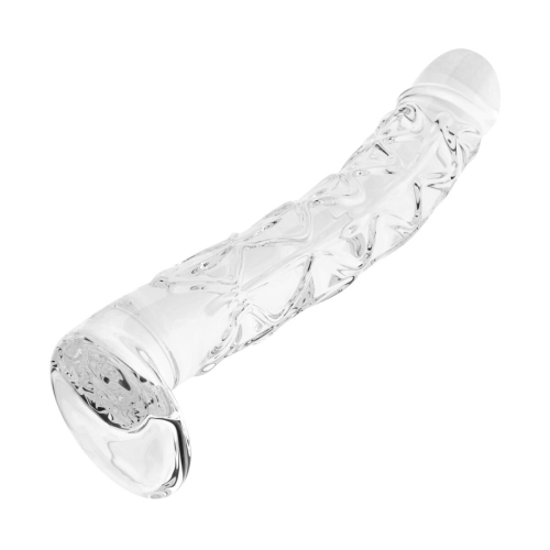Стеклянный фаллоимитатор прозрачный Gildo Textured Glass Dildo No. 36 - 6