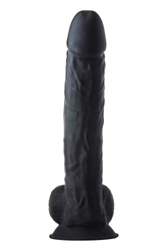 Фаллоимитатор гигантский реалистичный с мошонкой на присоске черный Dreamtoys Real Love - 4