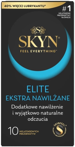 Презервативи ультратонкі безлатексні з додатковим мастилом SKYN Elite Extra Lubricated 10 штук - 2