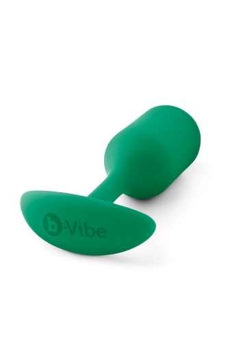 Анальна пробка із зміщеним центром тяжіння B-Vibe для сексуальних ігор силіконова зелена - 3