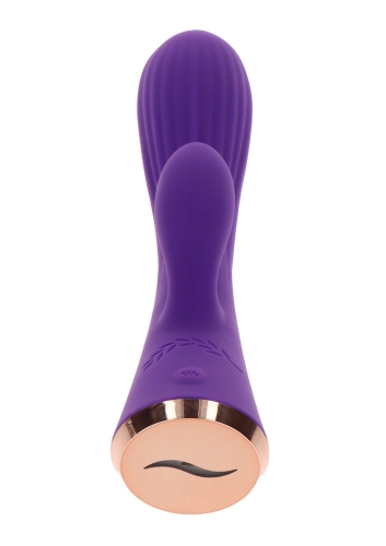Вібратор вагінальний з кліторальним відростком фіолетовий Toy Joy IVY - 4