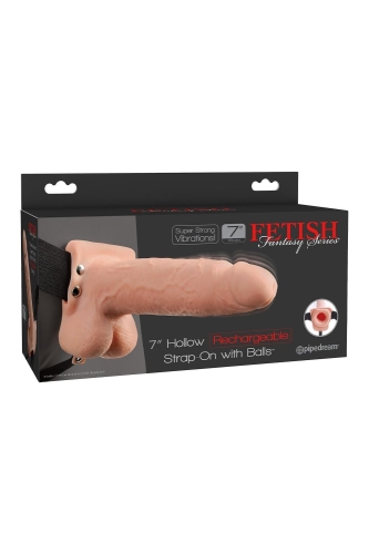 Вибрострапон мужской полый реалистичный на трусиках телесный Pipedream Fetish Fantasy Series - 6