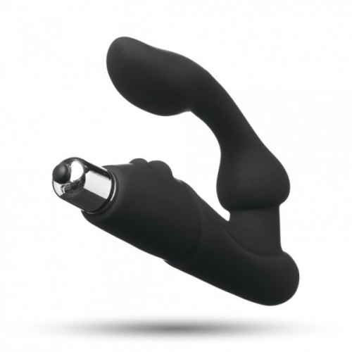 Вибростимулятор простаты силиконовый чёрный Prostate Massager - 1