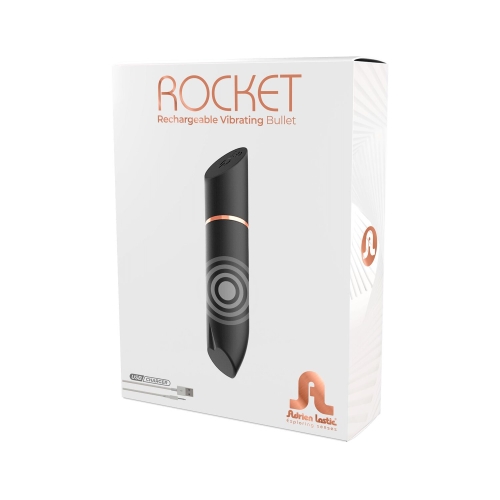 Вибропуля для стимуляции клитора черного цвета Adrien Lastic Rocket - 4