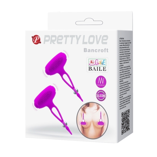 Вібратори для сосків рельєфні фіолетові LYBAILE Pretty Love Bancroft - 9
