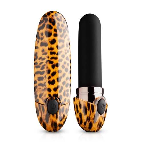 Віброкуля леопардового кольору Panthra Asha lipstick vibrator - 2