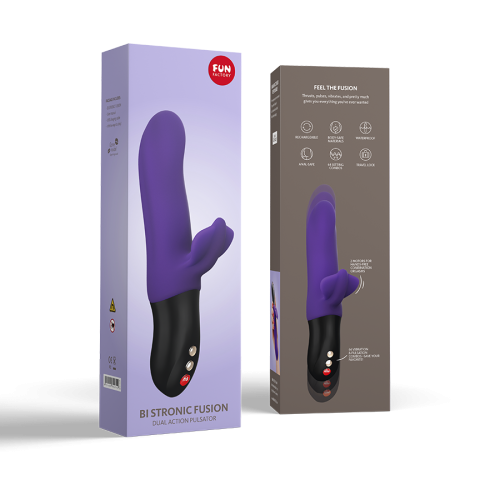 Пульсатор с гибкой бабочкой Fun Factory BI STRONIC FUSION фиолетовый - 11