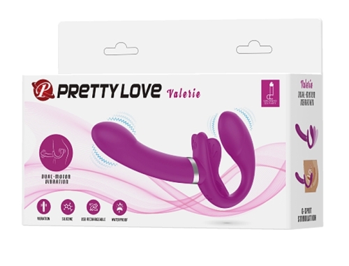 Вібрострапон без ременя фіолетовий Pretty Love Valerie - 10
