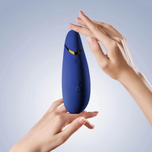 Бесконтактный вакуумный клиторальный стимулятор синий Womanizer Premium - 2