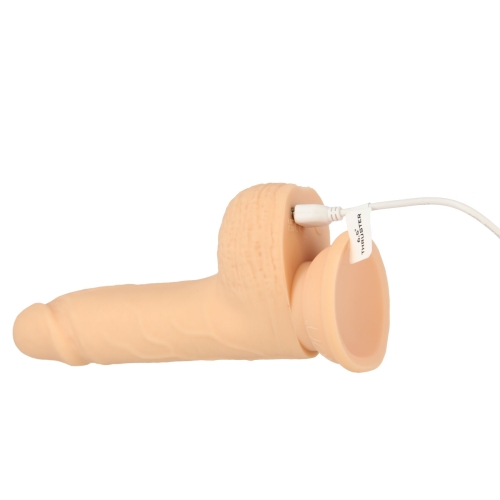 Фаллоимитатор реалистичный на присоске с пульсацией телесного цвета Addiction Naked Thrusting Dong With Remote - 6
