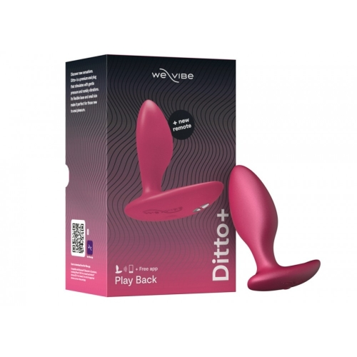 Анальна пробка з вібрацією We-Vibe Ditto+ Cosmic Pink з пультом та керуванням з телефону - 1