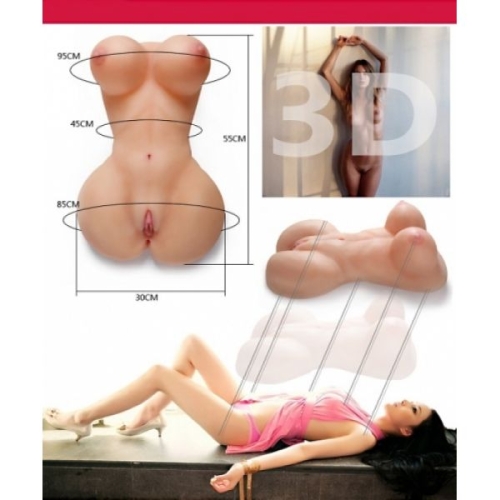 Мастурбатор в виде женского тела Lovetoy коричневый - 3