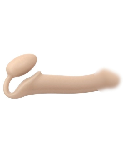 Страпон силиконовый гибкий безременой со стимуляцией клитора и точки G Strap-On-Me Flesh L - 1