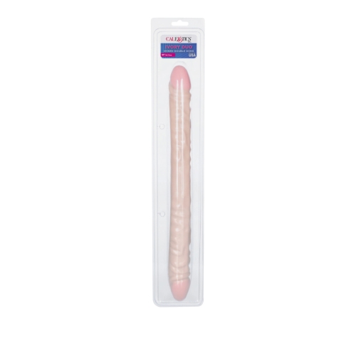 Фалоімітатор двосторонній реалістичний бежевого кольору California Exotic Novelties - 5