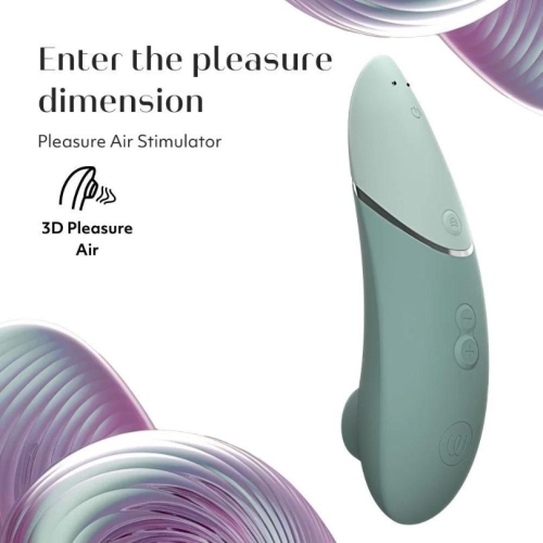 Вакуумний кліторальний стимулятор зеленого кольору Womanizer Next Sage - 6