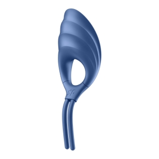 Ерекційне віброкільце для пеніса синього кольору Satisfyer Swordsman