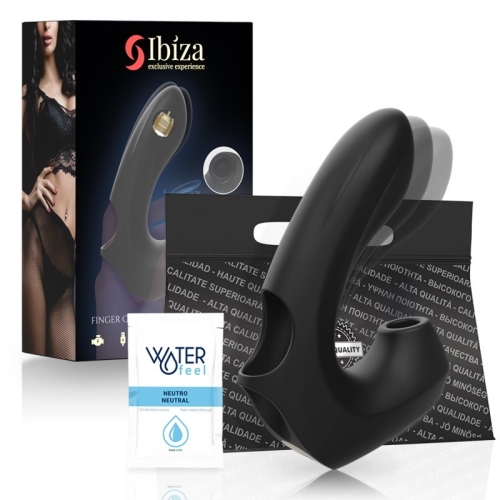 Вакуумний вібратор для кліторальної стимуляції на палець Ibiza Thimble Sucking Vibrator чорний - 1
