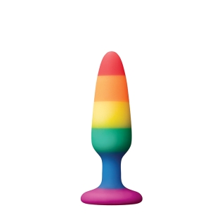 Анальний корок на присосці райдужного кольору Dream Toys LOVE RAINBOW