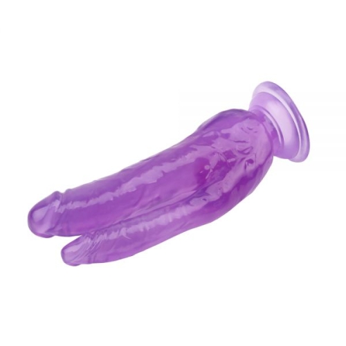 Двойной фаллос на присоске Inch Dildo-Purple фиолетовый - 2
