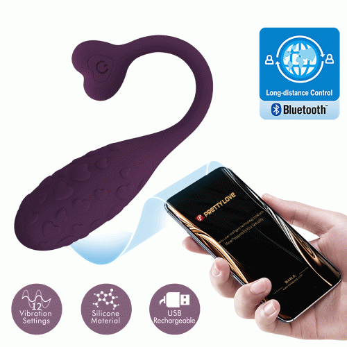 Смарт виброяйцо фиолетовое Lybaile Pretty Love Fisherman Mobile APP - 2