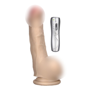 Вібромасажер реалістичний на присоску тілесного кольору 6.5 INCH VIBRATOR III