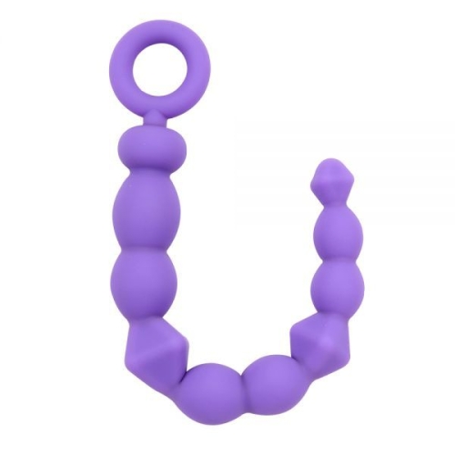Силіконова анальна ланцюжок фіолетова Chica BENDY BEADS - 3