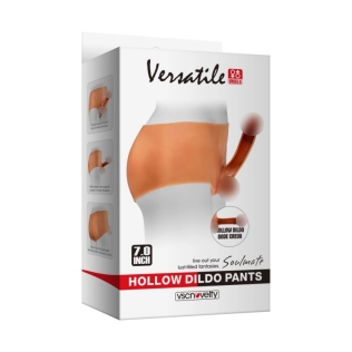 Ремінний страпон реалістичний на шортиках помаранчевий Vscnovelty Versatile Pants