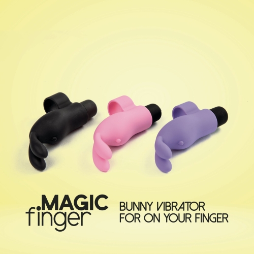 Вібратор на палець для стимуляції клітора чорний FeelzToys Magic Finger Vibrator - 6