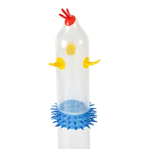 Презерватив прозрачный с усиками и рядами шипов Recare Spike Condom - 2