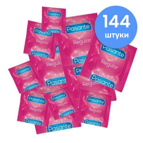 Презервативы Плотнооблегающие латексные прозрачного цвета Pasante Regular 144 штуки - 1
