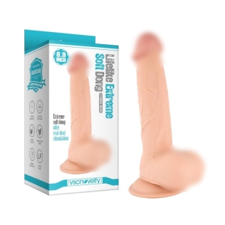 Фаллоимитатор реалистичный на присоске телесного цвета Vscnovelty Lifelike Extreme длина 226 мм