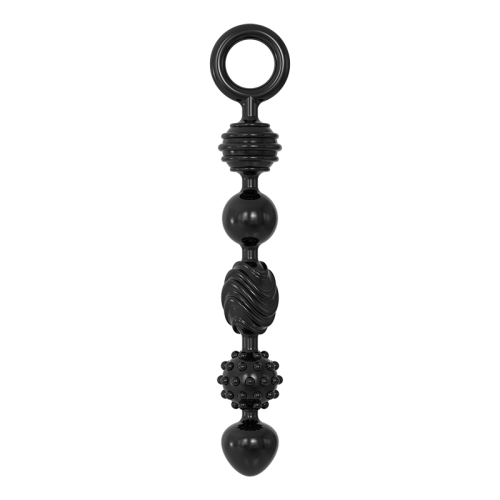 Анальні намисто кулястої форми чорні Meleon Fun Play Anal Beads - 2