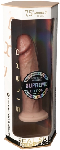 Фаллоимитатор реалистичный на присоске бежевый Silexd Premium Real Skin модель 2 7.5&amp;quot; - 5