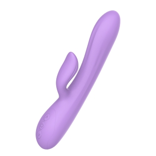 Вибратор для точки G и с отростком для клитора фиолетового цвета Dream Toys