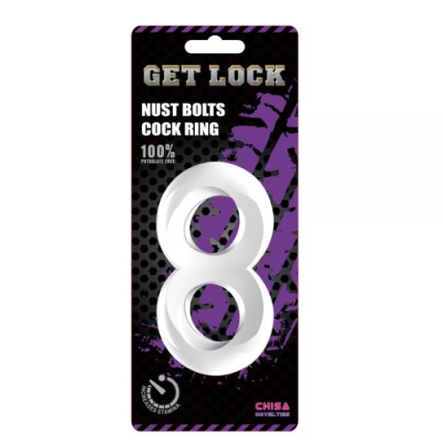Эрекционное двойное кольцо для члена и мошонки Duo Cock 8 Ball Ring - 1